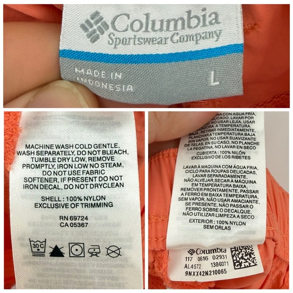 Columbia Sandy River Cargo Gorpcore Hiking Outdoors Shorts in Orange | Large - Picture 8 of 9